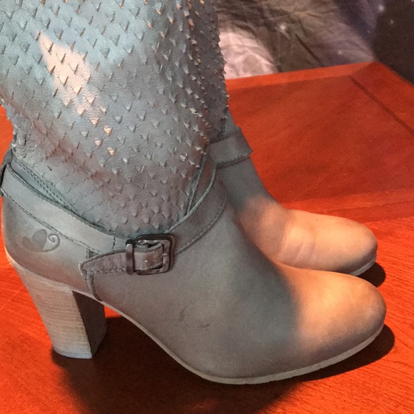 Felmini gray leather heel boots size 39 - Picture 6 of 16